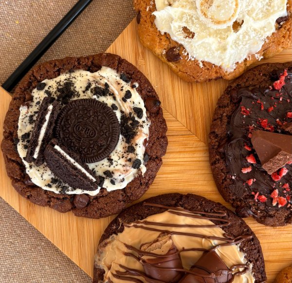 Behind the counter at La Maison du Cookie